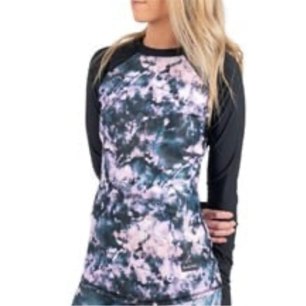Blackstrap snow sports pinnacle crew Tie-Dye Long Sleeve Top baselayer sz large